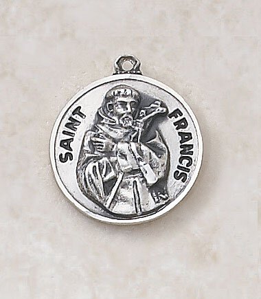 Sterling Patron Saint Francis Medal