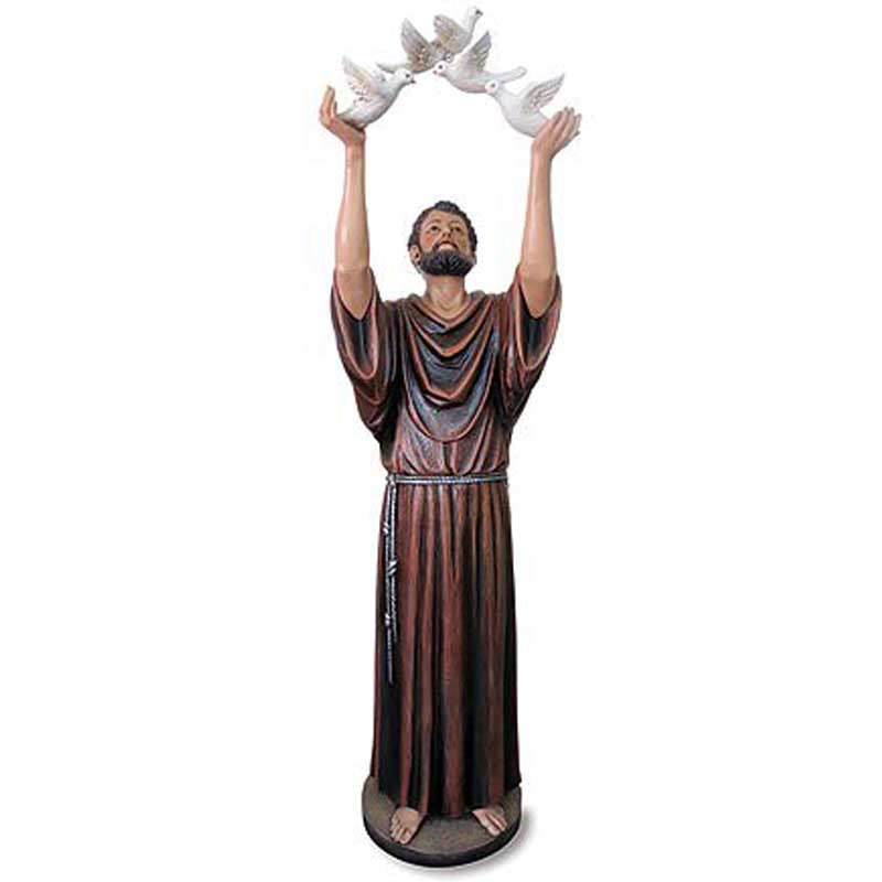 St Francis with Birds Statue