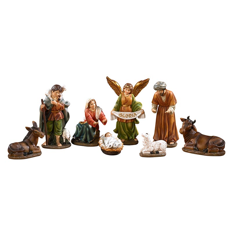 6" H 8-Piece Nativity Set with Detachable Infant