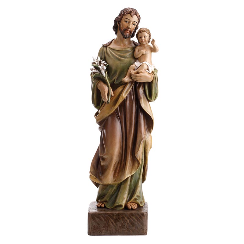 22"H Saint Joseph and Child Statue