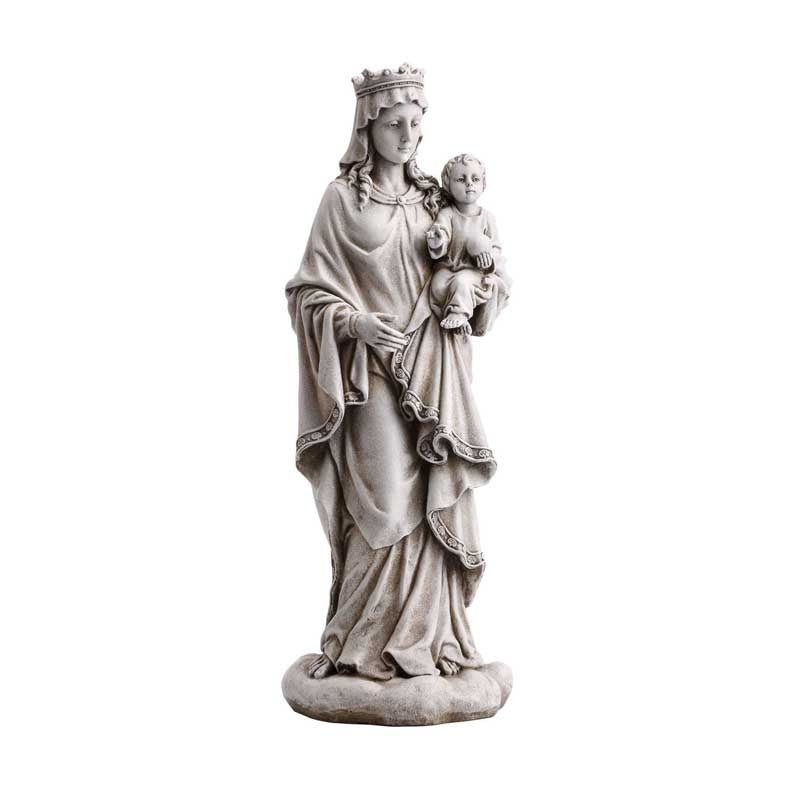 Mary Queen of Heaven with Child Garden Statue