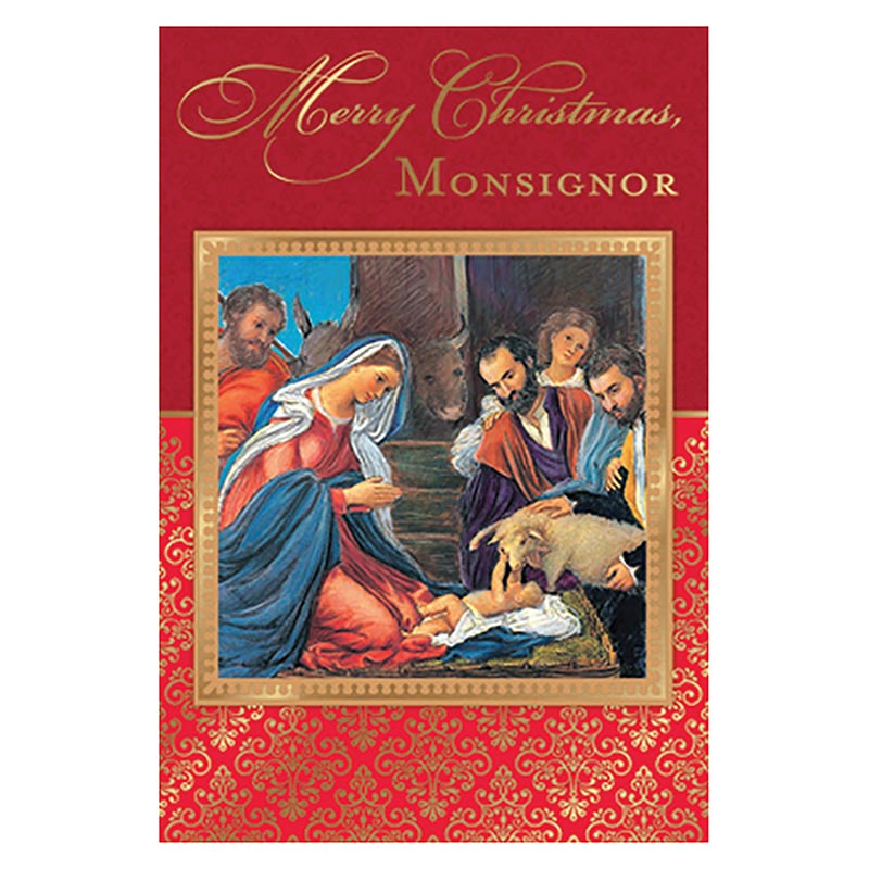 Merry Christmas Monsignor Card