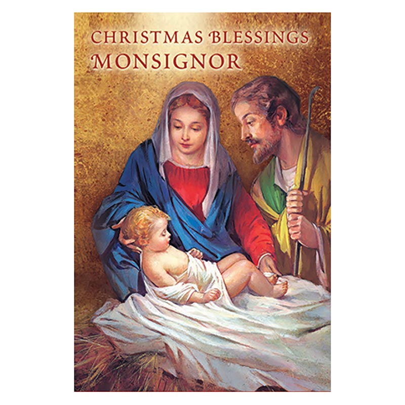 Christmas Blessings Monsignor Card
