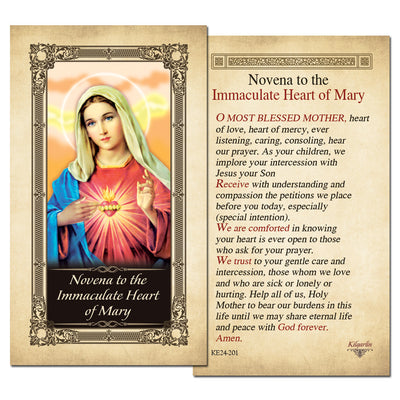 Novena to the Immaculate Heart of Mary Kilgarlin Laminated Prayer Card