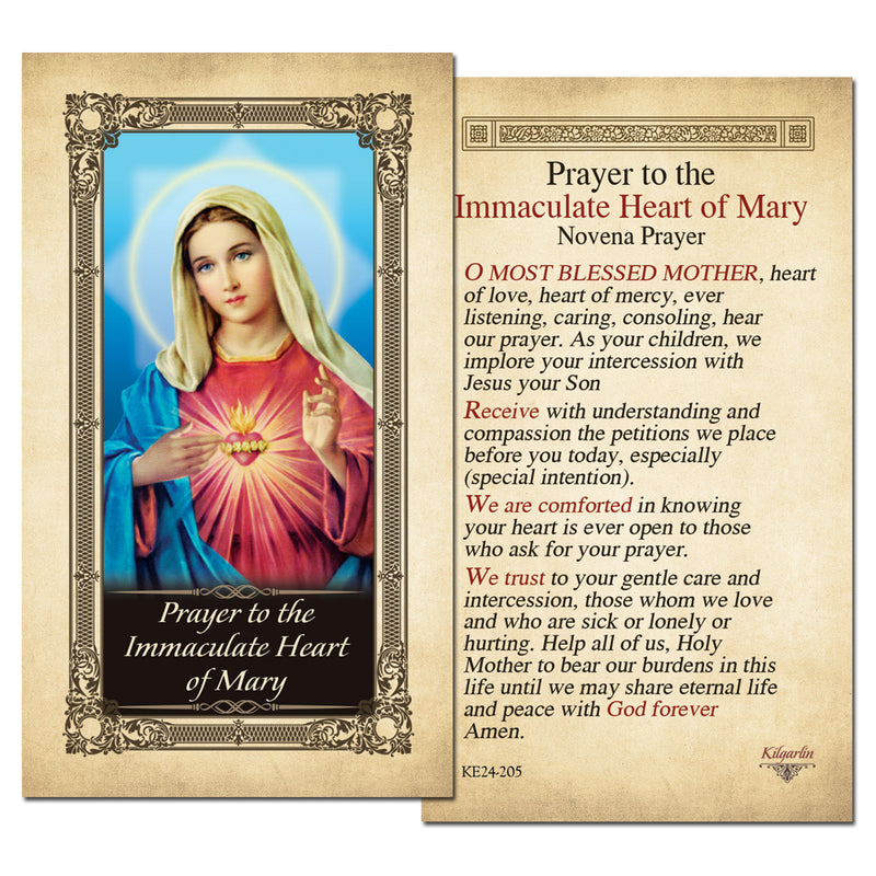 Immaculate Heart of Mary Kilgarlin Laminated Prayer Card