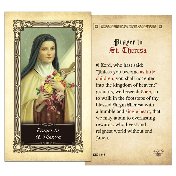 St. Theresa Prayer Card