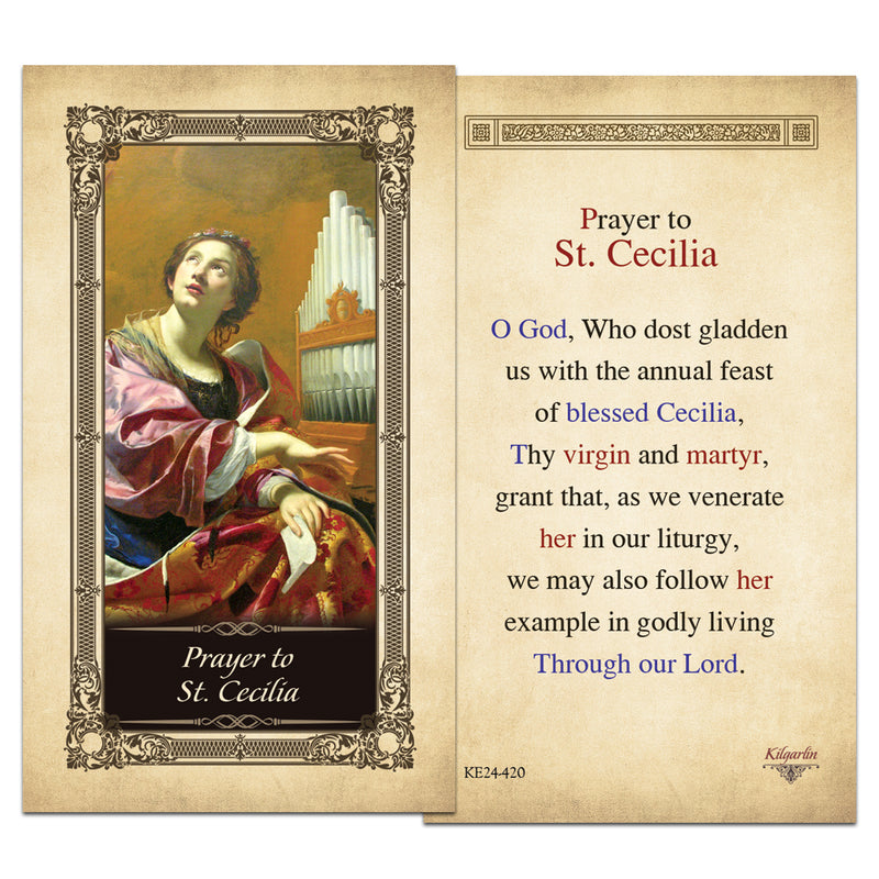 St. Cecilia Prayer Card