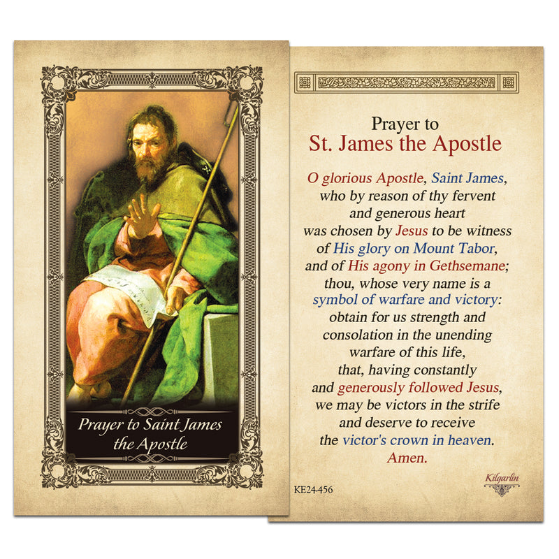 St. James the Apostle Kilgarlin Laminated Prayer Card