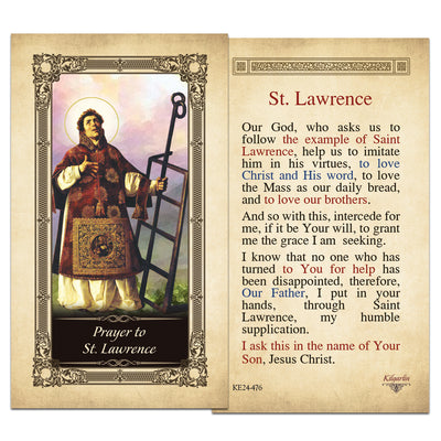 St. Lawrence Prayer Card
