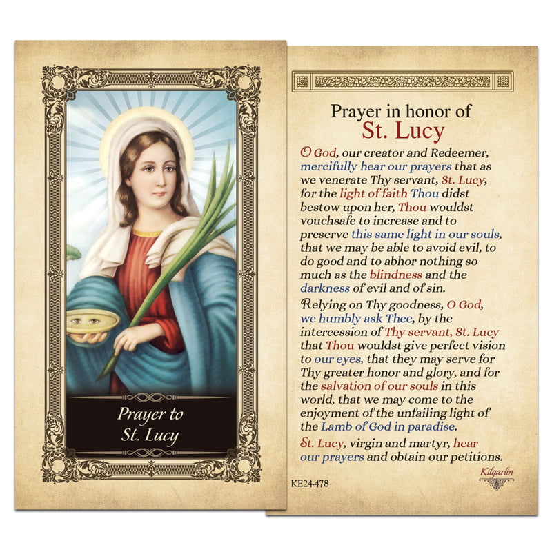 St. Lucy Prayer Card