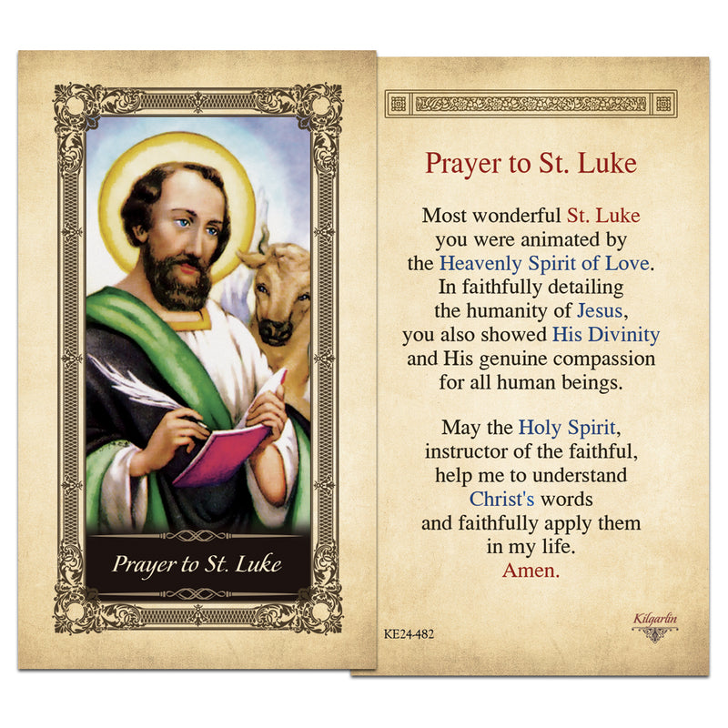 St. Luke Kilgarlin Laminated Prayer Card