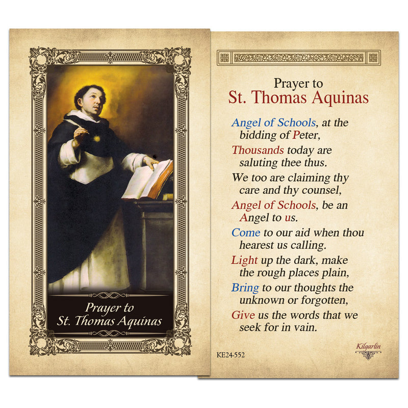  St. Thomas Aquinas Prayer Card