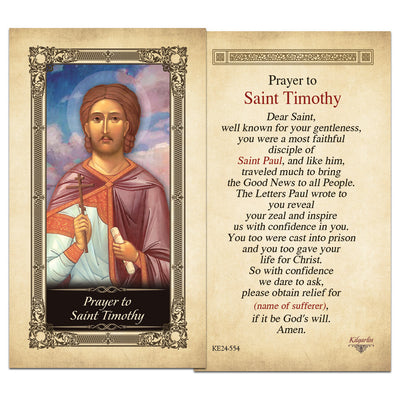 Saint Timothy Prayer Card