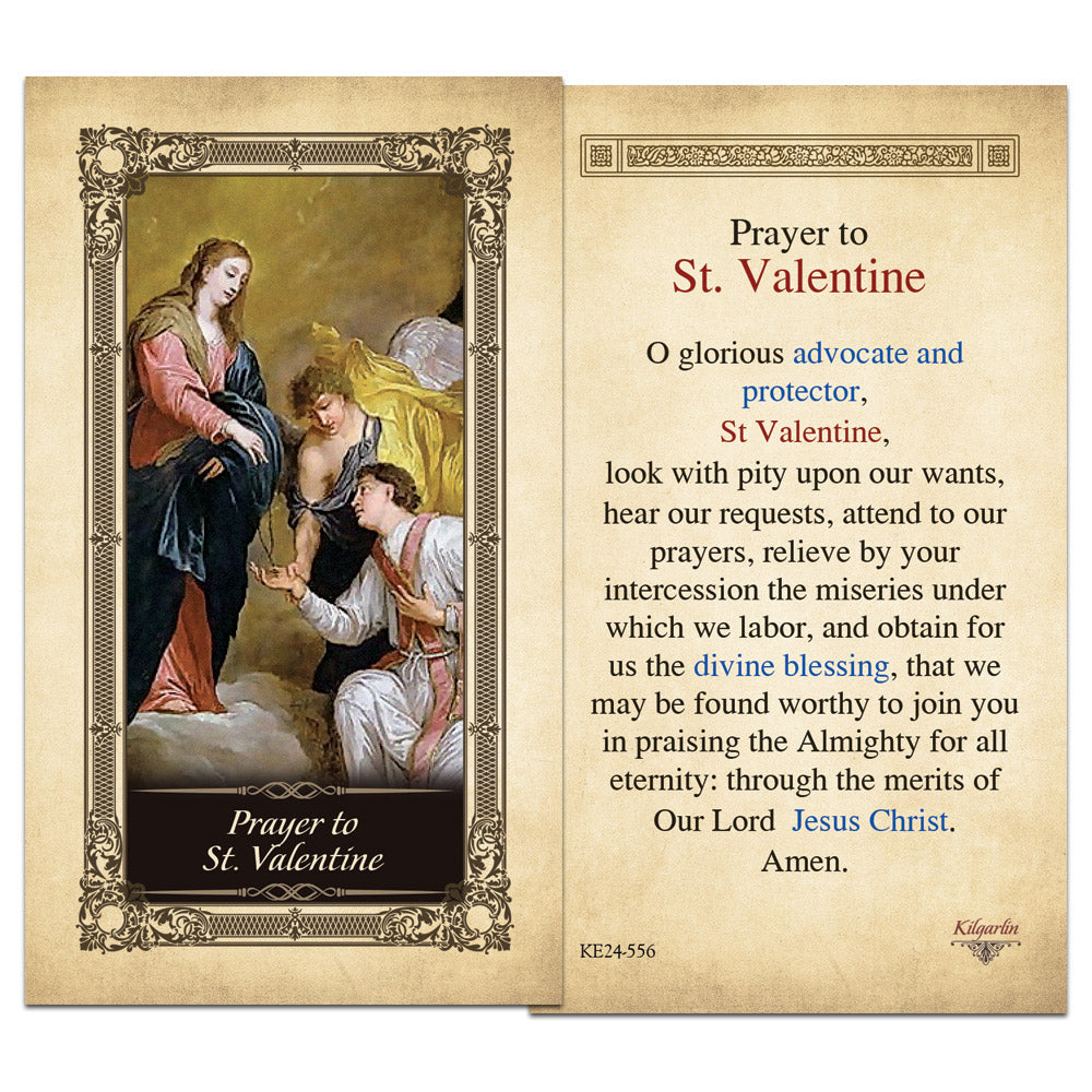 Prayer St. Valentine Kilgarlin Laminated Prayer Card - ShopCatholic