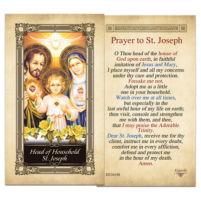 Head of Household St. Joseph Kilgarlin Laminated Prayer Card