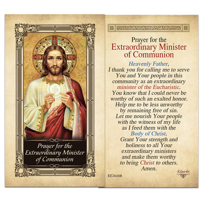 Extraordinary Minister of Communion Kilgarlin Laminated Prayer Card